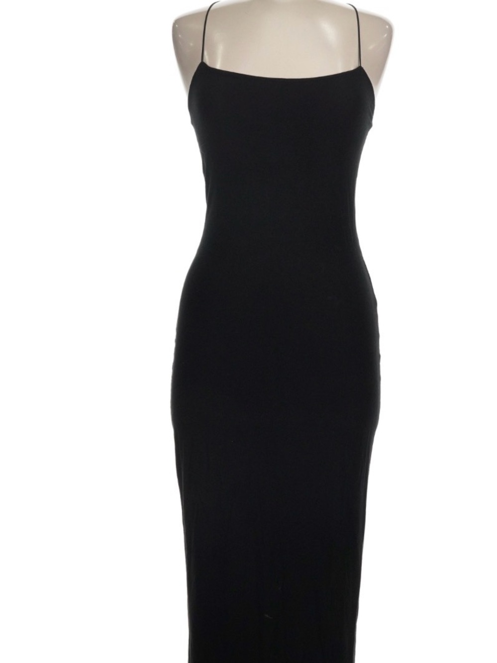 Alexander Wang Black Slim Spaghetti-Strap Maxi Dress